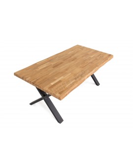 Table Tim Elfo Möbel - chêne huilé / Pieds en X 240/100cm