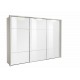 Armoire Marcato 2.3« avec façades en verre blanc, 300/223cm