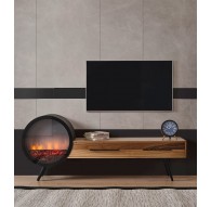 Meuble TV Aura Wooden Fire Display Walnut 193/75cm
